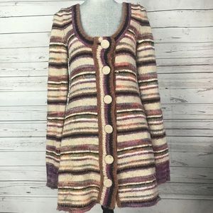 Sleeping on snow autumn sun cardigan Sz M Anthro